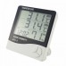 Цифровой термогигрометр HTC HTC-2 LCD Измеритель температуры и влажности HTC-2 Термометр гигрометр с выносным датчиком часы будильник
