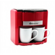 Кофеварка Domotec MS-0705 красная 500 Вт Капельная кофеварка с 2 чашками
