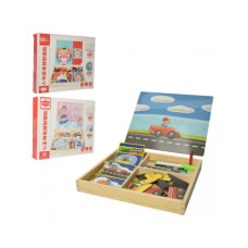 Деревянная игрушка Гардероб MD 1338 машинка магнитная досточка для рисоввания, маркер