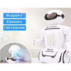 Детская копилка сейф Robot Piggy bank с кодовым замком и отпечатком пальца