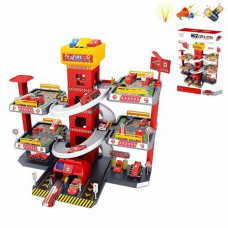 Детский игровой набор Гараж Паркинг Парковка 69918A 3 этажа, 13 машинок, автоматический подъёмник, свет, мелодии