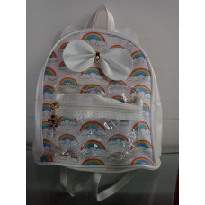 Рюкзак детский22х20х10см белый с бантиком