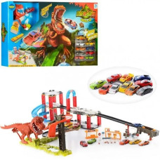 Игровой трек Динозавр Рекс в городе, 8899-94-R, в комплекте 10 машинок