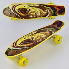 Скейт Пенни борд P 13609 Best Board со светящимися колесами, доска 55 см