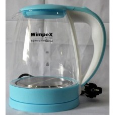 Электрочайник Wimpex WX-2850 ярко-голубой стеклянный Электрический чайник