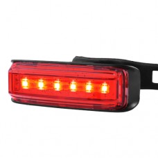 Фонарь велосипедный AQY-0115-6SMD (красный), ЗУ micro USB, встроенный аккумулятор