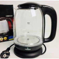 Электрочайник Crownberg Cb 9121 1.7Л Стеклянный чёрный