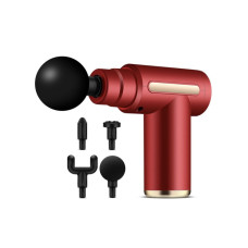 Массажер для тела мышечный Massage Gun 720 массажный ударный пистолет красно-золотистый