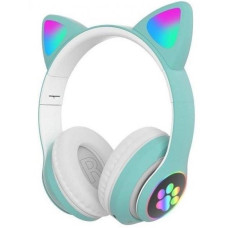 Беспроводные наушники Bluetooth Cat VZV-23M с подсветкой мятный