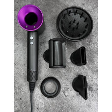 Фен для волос 5 в 1 1600Вт 5 насадок grey-violet