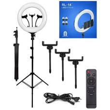 Профессиональная кольцевая Лампа Ring Light RL-14 36 см с пультом + ШТАТИВ