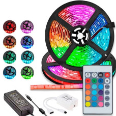Светодиодная LED лента RGB 5050 5 метров с блоком питания и пультом ДУ