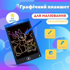 Детский графический LCD доска, планшет для рисования и записей 8.5 со стилусом синий