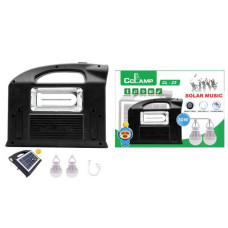 Фонарь Gd-Lite / CCLamp CL-23 30W с солнечной панелью, 2 лампочки, повербанк, Bluetooth+Радио
