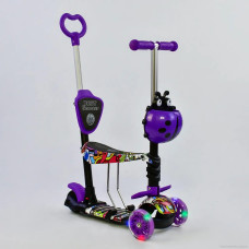 Самокат 5в1 Best Scooter 13400, абстракция, PU колеса, подсветка колес