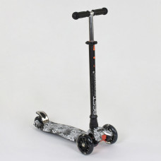 Самокат А 25465/779-1320 MAXI Best Scooter 4 светящихся колеса, трубка руля алюминиевая