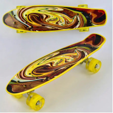 Скейт Пенни борд P 13609 Best Board со светящимися колесами, доска 55 см