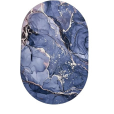 Коврик для ванной комнаты Shower Room 3D Мрамор влаговпитывающий нескользящий ковер суперпоглощающий, диатомитовый 80х50 см синий