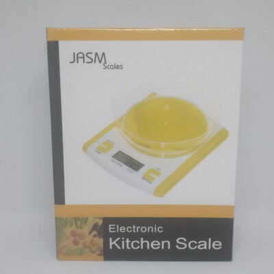Весы кухонные до 5 кг с чашей JASM Scales бело-оранжевый